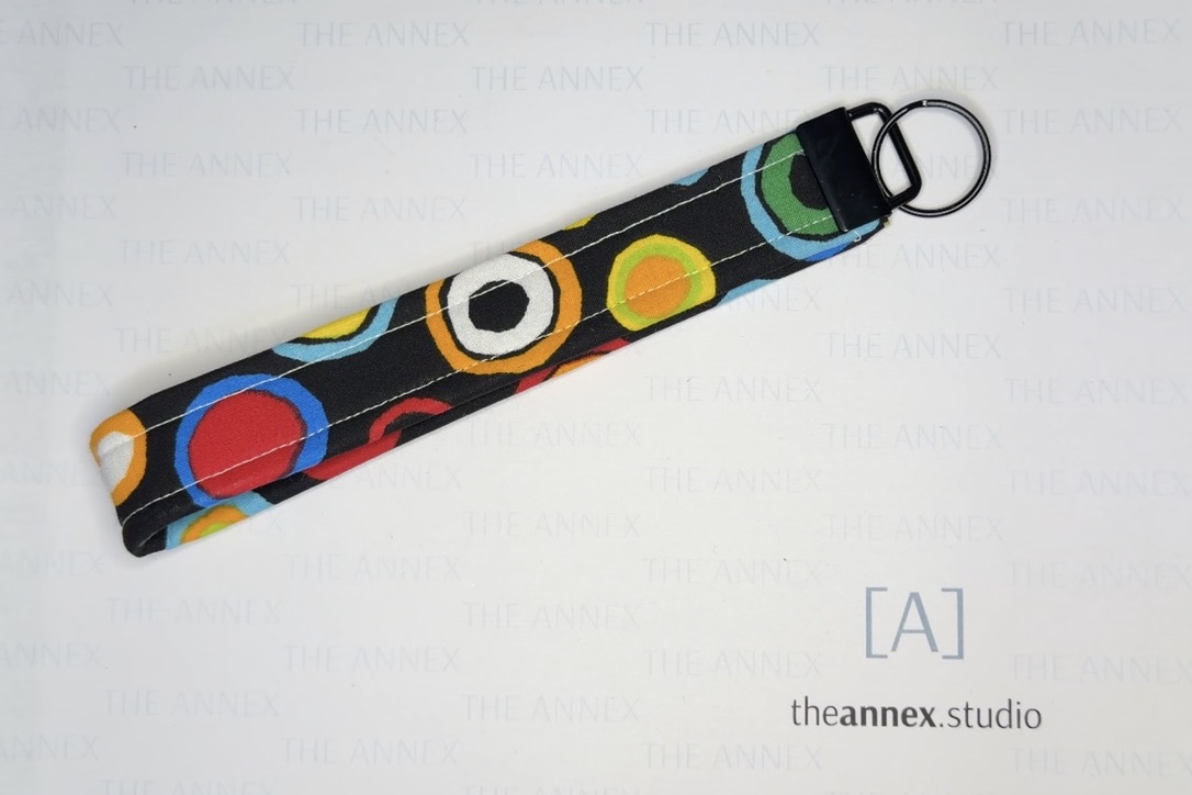 Going in Circles Handmade Wristlet Keychain