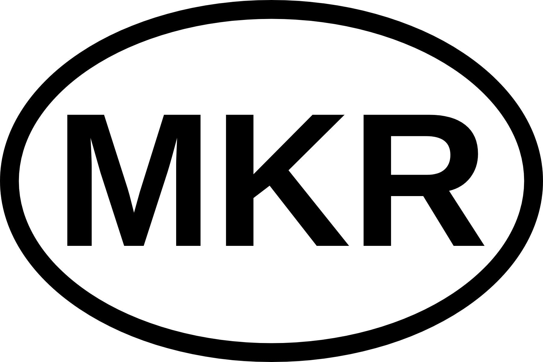 MKR Maker Oval Car Magnet — 4 × 6 Inch - Image 3