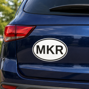 MKR magnet on back of car
