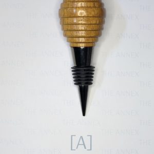 Honeycomb African Mahogany Hand-Turned Wine Stopper