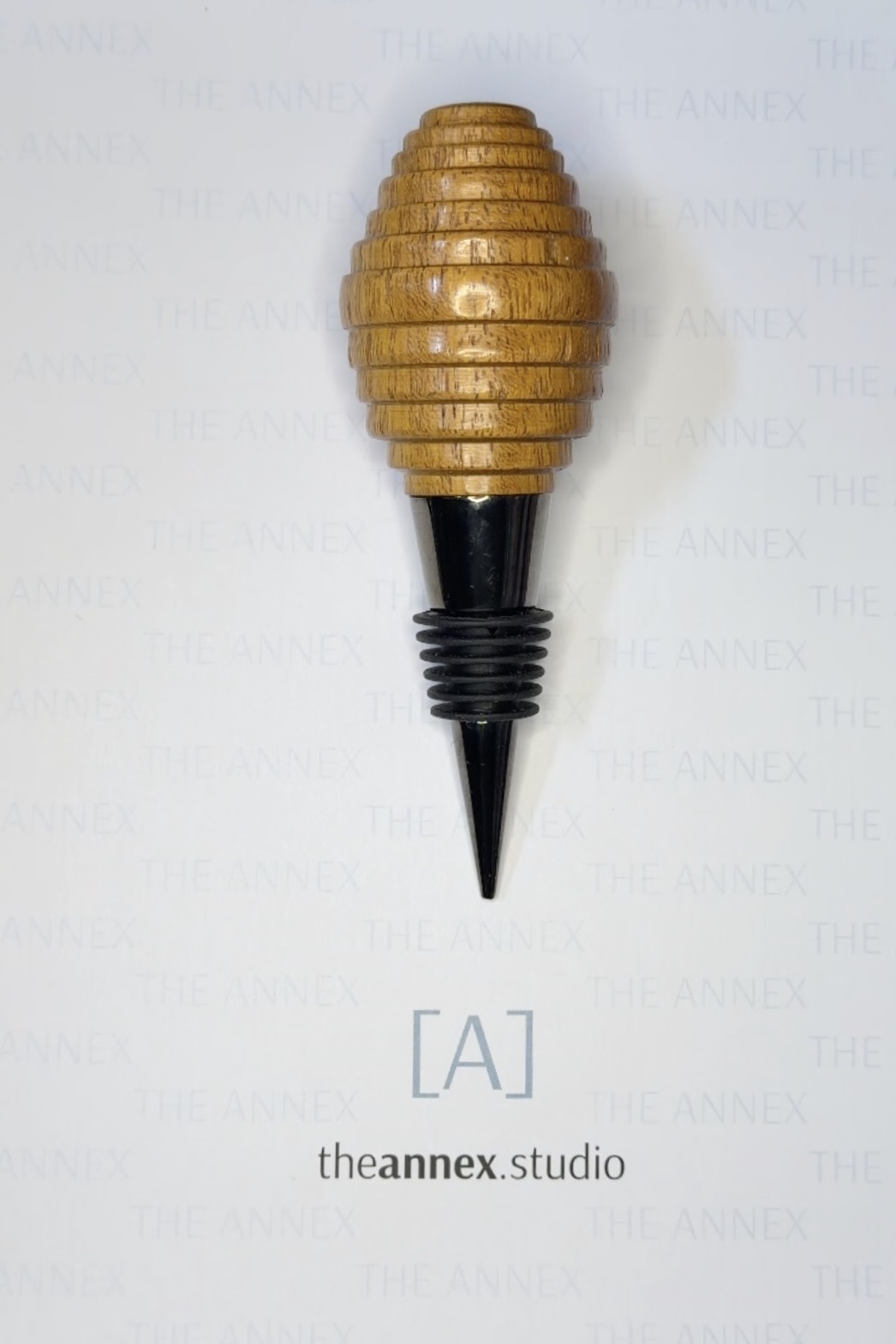 Honeycomb African Mahogany Hand-Turned Wine Stopper