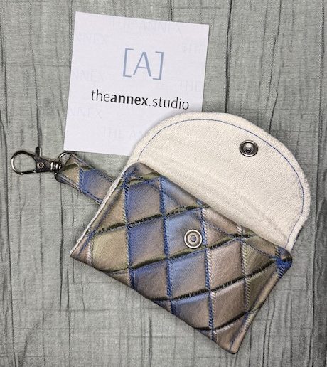 Gilded Sapphire Upcycled Silk AirPods Pro Case - Image 3
