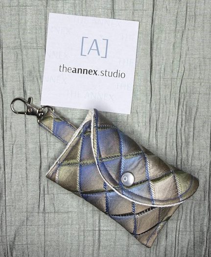 Gilded Sapphire Upcycled Silk AirPods Pro Case - Image 5