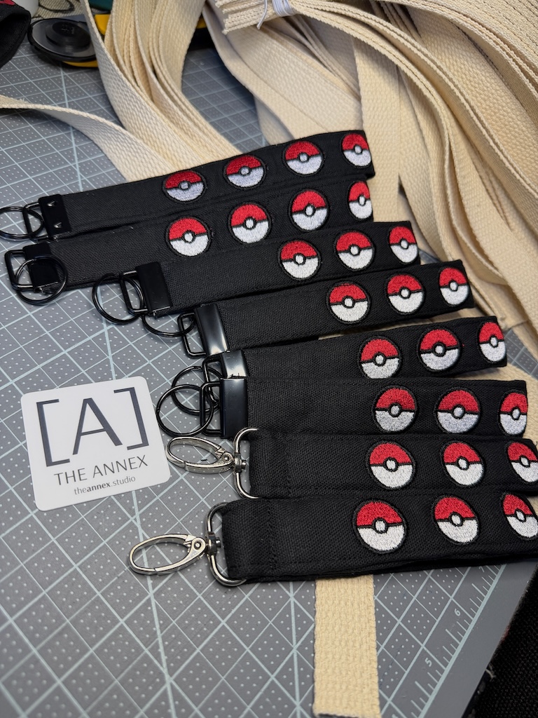 Game Ready Embroidered Keychain Wristlet
