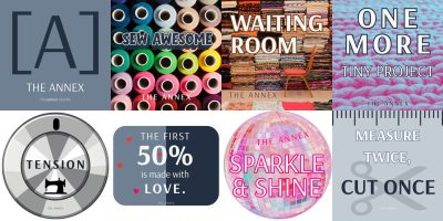 The Sticky Sidequest complete collection of eleven colorful 3-inch vinyl stickers from The Annex