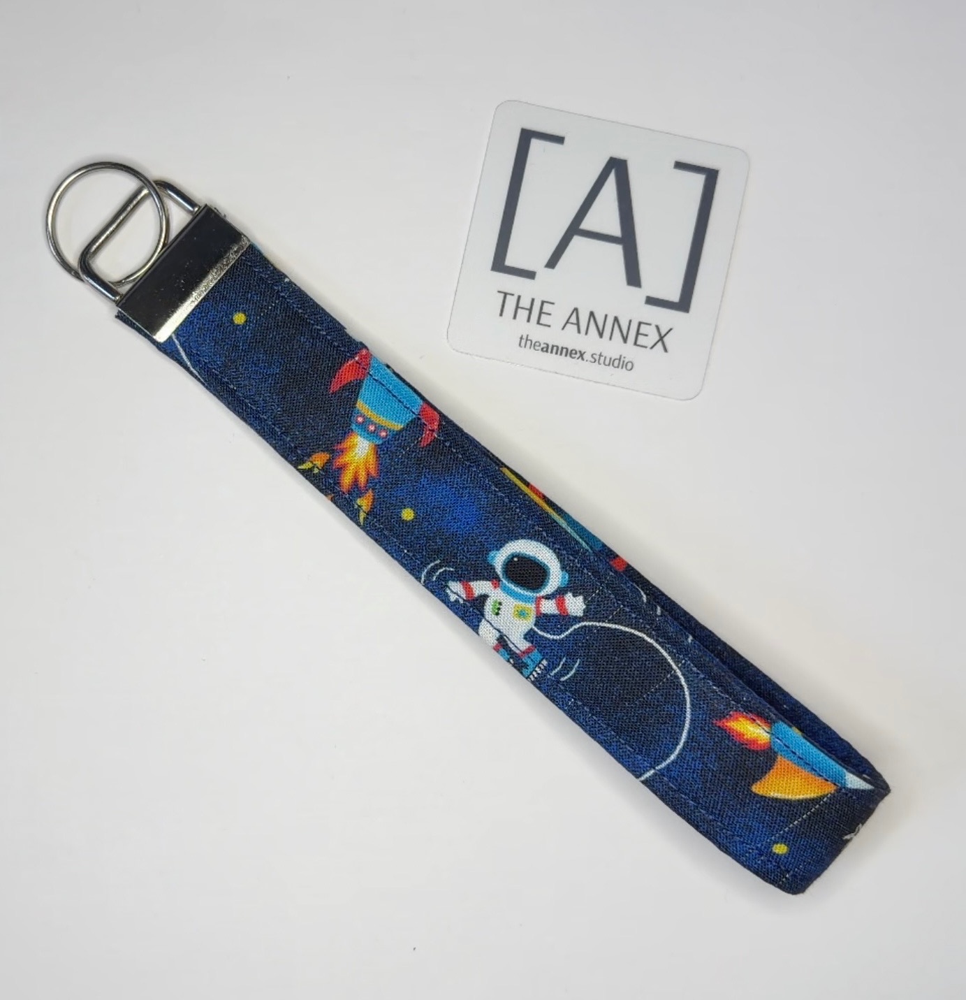 Blast Off! Handmade Wristlet Keychain