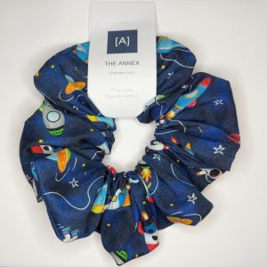 Blast Off! Jumbo Handmade Scrunchie